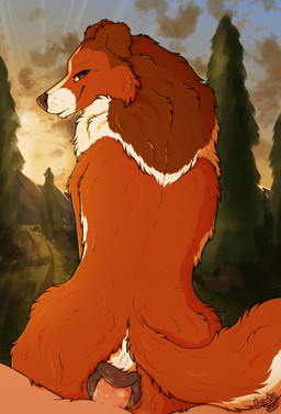 animal_genitalia animal_vulva bestiality blush blush_lines bodily_fluids canine_genitalia canine_vulva cheek_tuft duo facial_tuft female feral feral_penetrated first_person_view floppy_ears fluffy forest forest_background genital_fluids genitals human_on_feral human_penetrating human_penetrating_feral interspecies looking_at_viewer looking_back looking_pleasured male male/female mountain nature nature_background neck_tuft on_bottom on_top outside outside_sex penetration plant public public_sex reverse_cowgirl_position sex smile sunset trail tree tuft vaginal vaginal_penetration parooty lassie_(film) lassie canid canine canis collie domestic_dog herding_dog human mammal pastoral_dog rough_collie sheepdog hi_res