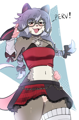 anthro blush bodily_fluids breasts clothed clothing eyewear female genital_fluids genitals glasses medium_breasts panties smug smug_face solo teasing underwear vaginal_fluids vulva cheems_gin microwave_(artist) zuri_(laggyb0i) american_opossum mammal marsupial virginia_opossum hi_res