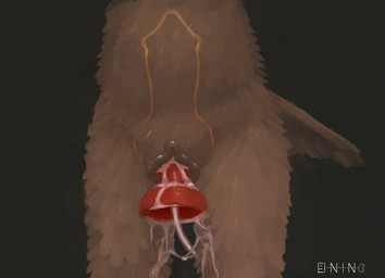 animal_dildo animal_genitalia animal_sex_toy animal_vulva anthro bodily_fluids brown_body brown_feathers canine_dildo canine_genitalia canine_vulva cum cum_from_vagina cum_in_vagina cum_inside dildo dildo_plug feathers female genital_fluids genitals knot knotted_dildo knotting large_penetration masturbation penetration sex_toy simple_background solo vaginal vaginal_knotting vaginal_masturbation vaginal_penetration vulva einin fleek_feather avian bird 2026 signature