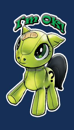 band-aid bandage feral plush_stuffing plushie quadruped solo sticker text buttercup_saiyan hasbro my_little_pony anon_filly filly_anon 4:7 absurd_res alpha_channel clip_studio_paint_(artwork) digital_media_(artwork) hi_res