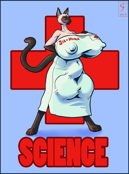 animal_genitalia anthro balls big_balls big_breasts big_sheath breasts clothed clothing coat fully_sheathed genitals gynomorph huge_balls huge_breasts huge_sheath hyper hyper_balls hyper_breasts hyper_genitalia hyper_sheath intersex lab_coat science sheath solo tail topwear what what_has_science_done rape-face domestic_cat felid feline felis mammal siamese_cat 2009