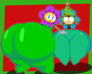 axe big_butt blue_eyes butt duo featureless_crotch female flower glistening glistening_butt green_body holding_axe holding_object huge_butt huge_hips huge_thighs hyper hyper_butt hyper_hips hyper_thighs imminent_death looking_at_viewer looking_back male melee_weapon not_furry nude open_mouth plant scared smile teeth thick_thighs weapon wide_hips cyandrive98 flower_(cyandrive98) sunny_(cyandrive98) elemental_creature elemental_humanoid flora_fauna flower_creature flower_humanoid humanoid plant_humanoid 2022 absurd_res digital_media_(artwork) hi_res cousins_(lore)