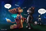 anthro anthro_on_anthro biped detailed_background dialogue duo_focus eyes_closed feet foreskin frottage genitals group hindpaw kneeling machine male male/male mostly_nude nude partially_retracted_foreskin paws penile penis sex speech_bubble standing text trio super_kubo ratchet_and_clank sony_corporation sony_interactive_entertainment talking_tom_and_friends clank_(ratchet_and_clank) ratchet_(ratchet_and_clank) talking_tom domestic_cat felid feline felis humanoid lombax mammal robot artist_name digital_media_(artwork) english_text hi_res signature