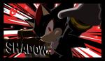 anthro black_body black_border black_fur border clenched_teeth clothing fur gloves gun handwear holding_gun holding_object holding_ranged_weapon holding_weapon male ranged_weapon red_body red_eyes red_fur solo teeth weapon kalk427 nintendo sega sonic_the_hedgehog_(series) super_smash_bros. shadow_the_hedgehog eulipotyphlan hedgehog mammal hi_res