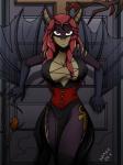 anthro big_breasts breasts cemetery cleavage clothed clothing corset dress female grave lingerie piercing red_eyes solo tattoo topwear drake-rex annabelle_primrose bat mammal 2019 3:4 hi_res