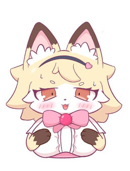 3_fingers accessory anthro big_breasts black_nose blonde_eyebrows blonde_hair blush blush_lines bodily_fluids bow_ribbon breasts brown_body brown_fur circle_eyebrows clothing collared_shirt dipstick_tail dress_shirt eyebrows eyelashes fangs female fingers frilly frilly_clothing frilly_shirt frilly_topwear front_view fur gem gloves_(marking) hair hair_accessory hairband half-closed_eyes hand_on_breast hand_on_own_breast heart_symbol inner_ear_fluff magical_girl_outfit markings multicolored_body multicolored_fur narrowed_eyes open_mouth orange_eyes shirt simple_background solo sweat sweatdrop tail tail_markings teeth topwear tuft white_background white_inner_ear_fluff yellow_body yellow_fur kyuppuru18 mahou_shoujo_full_heart kokon canid canine fox mammal 2026 half-length_portrait portrait