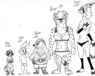 2_toes 3_fingers 3_toes 4_fingers anthro areola arm_tuft athletic athletic_anthro athletic_female black_clothing black_panties black_underwear blush bra breasts briefs bulge chart cheek_tuft chest_tuft clothing cloven_hooves collarbone dipstick_ears ear_markings elbow_tuft eye_contact eyelashes eyeshadow eyewear facial_tuft feet female fingers fur gesture glasses gloves_(marking) group hand_behind_back hand_behind_head hand_gesture height_chart hooved_fingers hooved_plantigrade hooved_toes hooves horn interlocked_fingers larger_female larger_male leg_markings looking_at_another looking_at_viewer makeup male markings mature_anthro mature_male multicolored_ears nipples panties plantigrade pointing scruffy shoulder_tuft shy simple_background size_difference small_breasts smaller_female smaller_male smile socks_(marking) spots spotted_body spotted_fur standing striped_markings striped_tail stripes tail tail_between_legs tail_markings text toes tuft underwear white_background white_bra white_clothing white_panties white_underwear labjer aafiya_khalil_(spiff) calvin_lapin_(spiff) fan_character samantha_hochschild sarah_handlebach_(spiff) tristan_growlagher_(spiff) antelope badger bovid hyena lagomorph leporid mammal mustelid musteline procyonid rabbit raccoon spotted_hyena 2016 black_and_white character_name model_sheet monochrome traditional_media_(artwork)