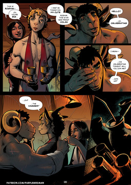 5_fingers anthro arm_around_another arm_around_partner arm_around_shoulders arm_scar arm_wraps bath bathhouse big_muscles black_hair brown_body brown_eyes chest_scar close-up close_up_panel clothed clothing container cup curly_hair detailed_background detailed_eyes detailed_hands dialogue drinking duo embarrassed embarrassed_male eyebrows eyes_closed facial_scar fantasy femboy fingers group hair hand_on_chin holding_container holding_cup holding_object horn hug huge_muscles larger_anthro larger_male laugh looking_at_another male male/male muscular muscular_anthro muscular_male pale_body partially_clothed partially_clothed_anthro partially_clothed_male plant red_towel relaxing scar sheep_horns shirtless shirtless_anthro shirtless_male sitting size_difference slim slim_male smile solo speech_bubble straight_hair surprised teeth text thick_eyebrows towel towel_around_neck towel_only trio wraps purplebirdman roshim_(purplebirdman) bovid caprine human mammal sheep 2023 better_version_at_paywall colored comic detailed digital_drawing_(artwork) digital_media_(artwork) english_text shaded url