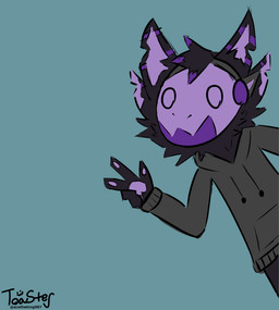 4_ears anthro black_body black_fur clothing fur hoodie machine male multi_ear solo topwear 0x52b toaster_(0x52b) protogen digital_media_(artwork) hi_res