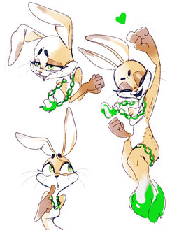 anthro begging female green_eyes happy heart_symbol magic multiple_poses neck_tuft pose solo thinking tuft jochico ghost lagomorph leporid mammal rabbit spirit digital_media_(artwork) hi_res sketch