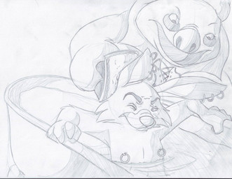 age_difference anthro assisted_bathing bath bathing bathtub claw_foot_bathtub clenched_teeth duo eyes_closed female forceful larger_female male mature_anthro mature_male multiple_piercings nipple_piercing nipples nude partially_submerged piercing size_difference smaller_male teeth mizzyam disney robin_hood_(disney) lady_mariden skippy domestic_pig lagomorph leporid mammal rabbit suid suine sus_(pig) graphite_(artwork) greyscale monochrome traditional_media_(artwork)