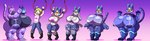 3_toes 5_fingers anthro anthro_transformation armor basic_sequence big_breasts blonde_hair blue_body blue_clothing breast_expansion breasts claws cleavage_cutout clothing curled_tail cutout duo expansion feet female fingers five_frame_sequence genitals glowing glowing_markings gradient_background growth hair headgear helmet holding_head huge_breasts human_to_anthro hyper hyper_breasts hypnosis hypnotic_helmet linear_sequence machine markings mind_control nipples nude open_mouth open_smile pale_skin purple_background purple_body pussy restrained restrained_arms restraints robotization simple_background smile solo species_transformation tail tail_growth toes topwear transformation transformation_mechanism transformation_sequence visor visor_helmet white_clothing white_topwear grepstrash felid feline human mammal robot 2024 absurd_res digital_drawing_(artwork) digital_media_(artwork) hi_res sequence