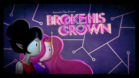 black_hair choker clothed clothing crown duo eyebrows female food hair hair_bun headgear humanoid_pointy_ears jewelry long_hair necklace not_furry on_model pink_body pink_hair pointy_ears princess royalty text title title_card toony hanna_k._nystrom joy_ang adventure_time cartoon_network marceline_abadeer princess_bubblegum candy_people_(at) demon demon_humanoid food_creature human humanoid mammal vampire 16:9 digital_media_(artwork) english_text hi_res official_art widescreen