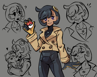 5_fingers ambiguous_gender anthro biped black_hair breasts clenched_teeth clothed clothed_female clothed_human clothing duo eyes_closed female fingers front_view fur hair heart_symbol holding_object jacket looking_at_viewer nude_ambiguous nude_anthro open_mouth purple_eyes smile teeth topwear advos nintendo pokemon pokemon_legends_z-a emma_(pokemon) espurr generation_6_pokemon human mammal pokemon_(species) 2025 5:4 digital_drawing_(artwork) digital_media_(artwork)