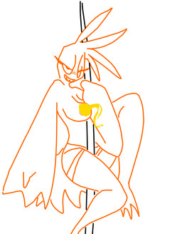 anthro anthrofied beakless bedroom_eyes blush breasts clothing dancing female half-closed_eyes narrowed_eyes non-mammal_breasts panties pole pole_dancing seductive sharp_teeth solo stripper tassels teeth underwear the_weaver five_nights_at_freddy's five_nights_at_freddy's_2 roommates:motha scottgames chiclet_(roommates) toy_chica_(fnaf) avian bird chicken galliform phasianid