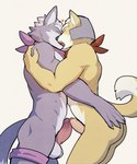 anthro anthro_on_anthro balls butt circumcised duo ejaculation eyes_closed foreskin french_kissing frottage fur genitals grey_body grey_fur hair hand_on_butt hands-free heart_symbol humanoid_genitalia humanoid_penis kissing male male/male partially_retracted_foreskin penile penis penises_touching sex tail white_body white_fur yellow_body yellow_fur jrjresq nintendo star_fox fox_mccloud wolf_o'donnell canid canine canis fox mammal wolf 5:6 digital_media_(artwork) hi_res