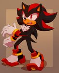 anthro clothing footwear gloves handwear male open_mouth red_eyes solo teeth tongue tuft daxratchet sega sonic_the_hedgehog_(series) shadow_the_hedgehog eulipotyphlan hedgehog mammal 2020 absurd_res hi_res