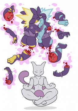 ambiguous_gender anthro balls blood blue_body bodily_fluids eyes_closed floating frottage genitals gore grey_body group kissing levitation male male/male meditation multicolored_body penile penis penises_touching purple_body severed_body_part severed_limb sex smile trio bruhman33 nintendo pokemon amped_toxtricity generation_1_pokemon generation_8_pokemon legendary_pokemon low_key_toxtricity mewtwo pokemon_(species) toxtricity 2025 hi_res story story_in_description