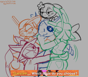 antennae_(anatomy) anthro anthro_on_anthro baseball_cap blush bottomwear butt clothing dot_eyes eye_patch eyewear female fin flower_on_head glasses group harem hat head_fin headgear headwear hug kneeling looking_at_another looking_down looking_up machine male male/female male/male midriff obscured_eyes pants simple_eyes smile standing sunglasses tail tail_fin felino pixile_studios super_animal_royale tomodachi_life tomodachi_life:_living_the_dream al-x_(felino) coral_(felino) fenn_(felino) raspberry_(felino) starsteel_sharptooth_(felino) aquatic aquatic_gastropod canid canine cetacean characiform dolphin fennec_fox fish fox gastropod mammal mollusk oceanic_dolphin orca piranha_(fish) robot sea_slug serrasalmid slug super_dolphin_(sar) super_fennec_fox_(sar) super_fox_(sar) super_orca_(sar) toothed_whale true_fox 2026 digital_media_(artwork) sketch