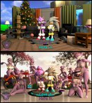 3d_(artwork) absurd_res anthro biped blaze_the_cat breasts clothing detailed_background digital_media_(artwork) domestic_cat english_text erection eulipotyphlan felid feline felis female fur gdbr-1 genitals gloves group hair handwear hedgehog hi_res intersex machine male mammal purple_body purple_fur robot sega silver_the_hedgehog sonic_the_hedgehog_(series) source_filmmaker_(artwork) tail text warfare_blaze warfare_machine watermark