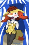 abs anthro bikini blush bodily_fluids breasts clothing female fur pokemorph red_body red_eyes red_fur selene_brighthart small_breasts solo swimwear tears thick_thighs two-piece_swimsuit white_body white_fur wide_hips yellow_body yellow_fur delphixander golden_week nintendo pokemon braixen generation_6_pokemon pokemon_(species) absurd_res hi_res