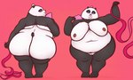 anthro belly big_belly big_breasts big_butt breasts butt female front_view fur genitals hand_fan holding_fan holding_object holding_ribbon morbidly_obese morbidly_obese_anthro morbidly_obese_female multiple_poses navel nipples nude obese obese_anthro obese_female overweight overweight_anthro overweight_female pose pussy rear_view ribbons solo thick_thighs wide_hips oystercatcher7 dreamworks kung_fu_panda mei_mei bear giant_panda mammal 2021 5:3 multiple_images