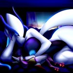 anthro breasts duo female male male/female blueondrive nintendo pokemon aurin_heartfil calypso_(bludraconoid) avian bird canid canine generation_2_pokemon generation_4_pokemon legendary_pokemon lucario lugia mammal pokemon_(species) 1:1 hi_res