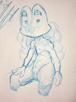 anthro anthrofied blank_expression blank_stare bubble clothing female flat_chested foam genitals gloves hand_on_leg hand_on_thigh handwear humanoid_genitalia humanoid_vulva lean_muscle looking_at_viewer mostly_nude pokemorph simple_background sitting solo spread_legs spreading thick_thighs vulva white_background wide_hips froaxi nintendo pokemon froakie generation_6_pokemon pokemon_(species) 3:4 absurd_res hi_res portrait sketch three-quarter_portrait traditional_media_(artwork)