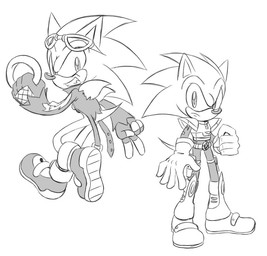anthro black_nose boots clothing duo eyewear eyewear_on_head fingerless_gloves footwear gloves handwear male monoeye quills_(anatomy) ring sharp_teeth shoes sneakers sunglasses sunglasses_on_head teeth uniform wearing_sunglasses taniscraps archie_comics sega sonic_the_hedgehog_(archie) sonic_the_hedgehog_(comics) sonic_the_hedgehog_(series) scourge_the_hedgehog zonic_the_zone_cop eulipotyphlan hedgehog mammal monochrome