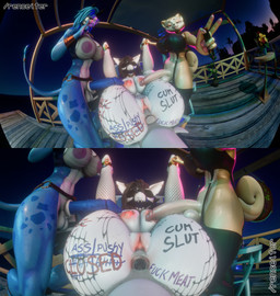 anal anal_penetration anthro anus ball_gag bdsm beach blue_body bodily_fluids body_writing bodypaint bondage bound breasts buttplug buttplug_in_ass buttplug_insertion cuff_(restraint) cum cum_drip cum_from_ass cum_from_vagina cum_in_ass cum_in_vagina cum_inside cum_plugged degradation dripping female female/female gag gagged gagged_drooling genital_fluids group herm intersex intersex/female leaking_cum object_in_ass penetration plug_(sex_toy) plug_insertion restraints sex_on_the_beach sex_toy sex_toy_in_ass sex_toy_insertion text trio vaginal vaginal_penetration renceifer mayosplash_(modeler) renceifer_(modeler_and_rigger) valorlynz_(modeler) rayssie_(reyess_schneider) sarx shiba_(shibashibs) aquatic canid canine canis domestic_dog felid fish lion mammal pantherine shark shiba_inu spitz 3d_(artwork) absurd_res digital_media_(artwork) english_text hi_res url