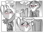 anthro clothing dialogue duo emoticon female kaomoji male o_o police police_uniform speech_bubble text uniform rese_y. disney zootopia judy_hopps nick_wilde canid canine fox lagomorph leporid mammal rabbit red_fox true_fox 2016 4:3 comic english_text