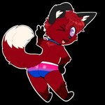 ambiguous_gender anthro biped bisexual_pride_colors black_body black_ears black_fur black_nose black_paws blue_collar clothing collar floppy_ears fluffy fluffy_tail fur gesture hair hand_gesture heart_symbol inner_ear_fluff lgbt_pride looking_at_viewer looking_back multicolored_body multicolored_fur one_eye_closed open_mouth pride_color_clothing pride_color_underwear pride_colors purple_eyes rear_view red_body red_fur red_hair solo tail tuft underwear v_sign white_body white_fur white_inner_ear_fluff wink winking_at_viewer soft-dogs jesam_(jesam) canid canine fox mammal red_fox true_fox 1:1 alpha_channel digital_media_(artwork) hi_res nonbinary_(lore)