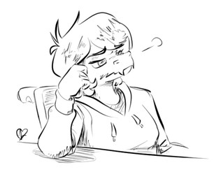 anthro clothing disability female fingers hair heart_symbol hoodie paraplegic short_hair sitting snout solo topwear vehicle wheelchair heartsick cavemanon_studios i_wani_hug_that_gator olivia_halford baryonyx dinosaur prehistoric_species reptile scalie spinosaurid theropod 2023 black_and_white monochrome sketch