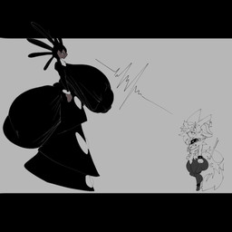 anthro big_breasts big_butt breasts butt clothed clothed_female clothing duo female huge_breasts huge_butt huge_thighs hyper hyper_breasts hyper_butt hyper_thighs male nipple_outline thick_thighs lattemon nintendo pokemon braixen generation_5_pokemon generation_6_pokemon gothitelle pokemon_(species) 1:1 2025 black_and_white digital_drawing_(artwork) digital_media_(artwork) hi_res line_art monochrome