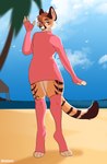 4_toes anthro blush clothed clothing dress feet fur hair looking_at_viewer male simple_background smile solo toes dirtyjace felid feline mammal serval absurd_res hi_res