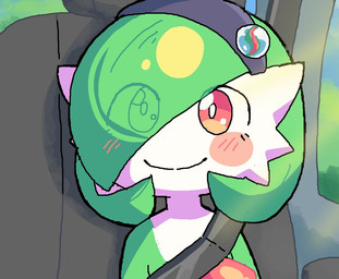 accessory blush blush_stickers car cosplay eye_through_hair female gardevoirite hair hair_accessory hair_over_eye hairband happy humanoid_pointy_ears inside_car inside_vehicle mega_stone pointy_ears seat_belt smile solo translucent translucent_hair vehicle melfunnysmell nintendo pokemon poketoon tomorrow_with_gardevoir gaba_(melfunnysmell) yugo's_gardevoir gardevoir generation_3_pokemon humanoid pokemon_(species)
