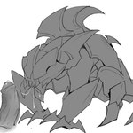 bodily_fluids drooling female feral genitals humanoid_genitalia humanoid_penis male oral penis saliva solo solo_focus fszer0 league_of_legends riot_games tencent rek'sai_(lol) void_monster