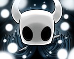 2_horns ambiguous_gender black_eyes cloak clothing horn looking_at_viewer melee_weapon mouthless nail_(weapon) particles shadow solo sword weapon weapon_on_back white_head sol-lar-bink hollow_knight team_cherry the_knight_(hollow_knight) arthropod vessel_(species) 2019 5:4 digital_media_(artwork) nonbinary_(lore)