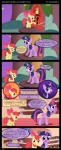 absurd_res accessory apple_bloom_(mlp) blonde_hair book bow_(feature) bow_accessory bow_ribbon comic cutie_mark derpy_hooves_(mlp) dialogue diegotan door earth_pony english_text equid equine female feral flying friendship_is_magic fur grey_body hair hair_accessory hair_bow hair_ribbon hasbro hi_res horn horse inside library magic mammal multicolored_hair my_little_pony mythological_creature mythological_equine mythology night orange_eyes outside pegasus pink_hair pony purple_body purple_eyes purple_fur purple_hair reading red_hair ribbons sky star text twilight_sparkle_(mlp) two_tone_hair unicorn url wings yellow_body yellow_eyes young young_feral
