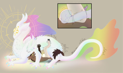 4_arms 4_ears 6_limbs andromorph anthro big_clitoris brown_body brown_fur cervical_penetration clitoris cloven_hooves dewclaw_hooves dipstick_tail duo feathers feral fur genitals gloves_(marking) green_eyes hair halo hooves intersex intersex/intersex mane mane_hair markings multi_arm multi_ear multi_eye multi_limb multicolored_mane naked_wings no_pupils orgasm penetration penile penile_penetration penis penis_in_vagina prehensile_penis rainbow_mane sex size_difference tail tail_markings tan_body tan_fur teratophilia tremble_spikes vaginal vaginal_penetration white_body white_feathers yellow_eyes crested_stag cian_(crested_stag) fionn_(crested_stag) angel deer demon mammal absurd_res hi_res shaded intersex_(lore) trans_(lore) trans_man_(lore)