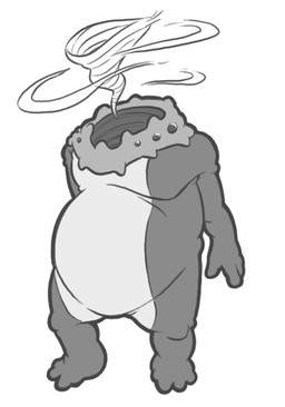 3_toes ambiguous_form countershade_torso countershading feet fingers headless short_legs simple_background solo standing toes tornado white_background kazjester monster 2011 digital_drawing_(artwork) digital_media_(artwork) greyscale monochrome male_(lore)