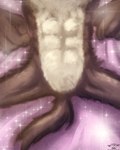 4:5 4_fingers abs anthro bed belly biped brown_body brown_fur canid canine canis chest_fur chest_tuft close-up colored coyote crotch_tuft curling_tail detailed digital_drawing_(artwork) digital_media_(artwork) digital_painting_(artwork) featureless_crotch fingers front_view fur furniture humanoid_hands looney_tunes male mammal navel nude pink_blanket pinup pose ribs shaded solo sparkles spread_legs spreading stevethedragon tail tan_belly tan_body tan_fur tuft vein warner_brothers wile_e._coyote