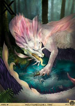 4_toes animal_genitalia barely_visible_genitalia barely_visible_penis blue_eyes bodily_fluids claws erection fangs feet feral fin finger_claws forest fur genitals horn leaf looking_at_genitalia looking_at_penis male male_feral narrowed_eyes nature nature_background open_mouth outside penis plant saliva scales shrub solo standing tail tapering_penis teeth toes tongue tongue_out tree water white_body white_scales anhu capcom monster_hunter mythology dragon leviathan_(mh) mizutsune mythological_creature mythological_scalie scalie absurd_res hi_res signature