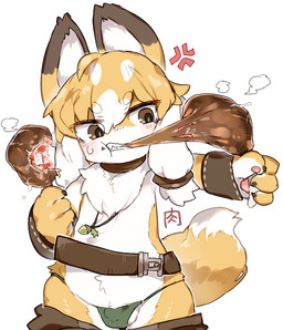 anthro balls barely_visible_balls barely_visible_genitalia belt biped bottomwear bottomwear_down brown_eyes bulge chest_tuft clenched_teeth clothed clothing countershading cross-popping_vein detailed_bulge dipstick_ears dipstick_tail drumstick_(food) ear_markings eating front_view fur fur_tuft genital_outline genitals handpaw head_tuft light_blush looking_at_object male male_anthro markings meat_on_bone mostly_nude mostly_nude_anthro mostly_nude_male multicolored_body multicolored_ears multicolored_fur pants pants_down partially_clothed paws penis_outline simple_background slim slim_anthro slim_male solo standing tail tail_markings teeth tuft two_tone_body two_tone_fur underwear white_background white_body white_countershading white_fur yellow_body yellow_fur ookm canid canine fox mammal 2024 digital_drawing_(artwork) digital_media_(artwork) shaded soft_shading