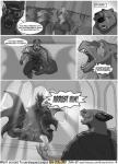 amin_(misterstallion) anthro armor bear bodily_fluids cape chair clothing comic crowd crown crying devon_(misterstallion) dialogue digital_media_(artwork) dragon english_text fantasy furniture gesture greyscale group hand_gesture headgear hi_res homophobia long_tail magic magic_user male mammal misterstallion monochrome musclegut muscular mythological_creature mythological_scalie mythology pointing prince public reptile royalty scalie sorcery story surprise tail tears text throne ulfric_(misterstallion) url wingless_dragon