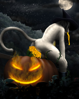 ambiguous_gender anal anal_penetration anthro black_hair bodily_fluids boots boots_without_bottomwear clothing cum cum_from_mouth cum_in_ass cum_in_mouth cum_in_vagina cum_inflated_belly cum_inflation cum_inside cum_through cum_vomit curled_tail duo female female/ambiguous female_penetrated fence footwear forest forest_background genital_fluids glowing glowing_belly glowing_cum glowing_face hair hands_on_knees hands_on_legs hat headgear headwear inflation moon nature nature_background penetration plant plant_sex pumpkin_patch shoes sky tail tentacle_in_ass tentacle_in_vagina tentacle_penetration tentacles tree unusual_bodily_fluids unusual_cum unusual_genital_fluids vaginal vaginal_penetration vines whiskers witch_hat vixx domestic_cat felid feline felis mammal 4:5 digital_media_(artwork) digital_painting_(artwork) hi_res painting_(artwork)