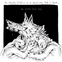 affectionate anthro bisexual blood bodily_fluids claws crying crying_laughing eyes_closed female fluffy group happy hug interspecies laugh love male male/female male/male mmf nude pointy_ears polyamory prick_ears sharp_fangs sharp_teeth size_difference smile tears tears_of_joy teeth text trio scribbleshanks dreamworks puss_in_boots_(franchise) death_(puss_in_boots) kitty_softpaws puss_in_boots_(dreamworks) canid canine canis domestic_cat felid feline felis mammal tabby_cat tuxedo_cat wolf 1:1 english_text hi_res monochrome