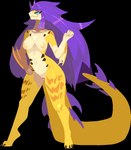 anthro big_hair big_tail breasts female genitals hair nipples pussy solo tail wide_hips artist_715 dorans_flea capcom monster_hunter somny_(theant01) fish marine siren somnacanth alpha_channel