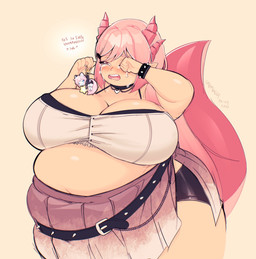 belly big_belly big_breasts blush blush_lines bodily_fluids breasts cleavage clothed clothing crying dialogue duo eyes_closed female hair horn huge_breasts huge_thighs hyper hyper_breasts male obese obese_female obese_humanoid open_mouth overweight overweight_female overweight_humanoid pink_hair simple_background speech_bubble tail tears teeth text thick_thighs cakecatboy mythology freya_(cowszers) animal_humanoid cat_humanoid dragon dragon_humanoid felid felid_humanoid feline feline_humanoid horned_humanoid humanoid mammal mammal_humanoid mythological_creature mythological_scalie scalie character_request english_text hi_res