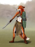 antennae-hilted_sword anthro barefoot bra breasts celt celtic celtic_shield celtic_sword center_grip_shield clothing feet female grass hair holding_object holding_shield holding_weapon medieval_shield melee_weapon plains plant plantigrade red_eyes red_hair shield short_sword solo sword underwear warrior weapon fizzymus canid canine fox mammal red_fox true_fox 2020 3:4